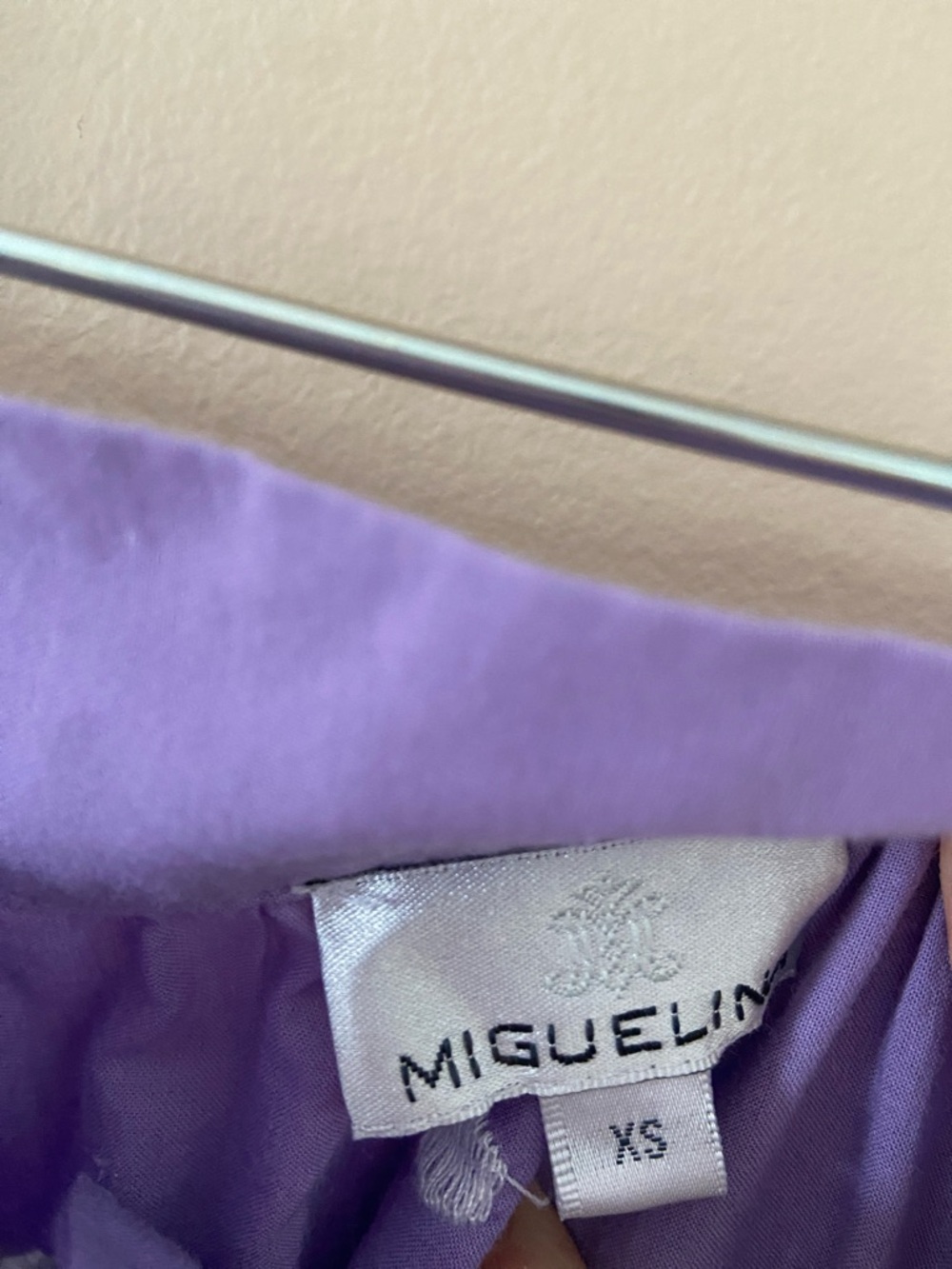 Miguelina Aiden Button Down Embroidered Cotton-voile Maxi Skirt Lilac Size XS - Picture 8 of 10